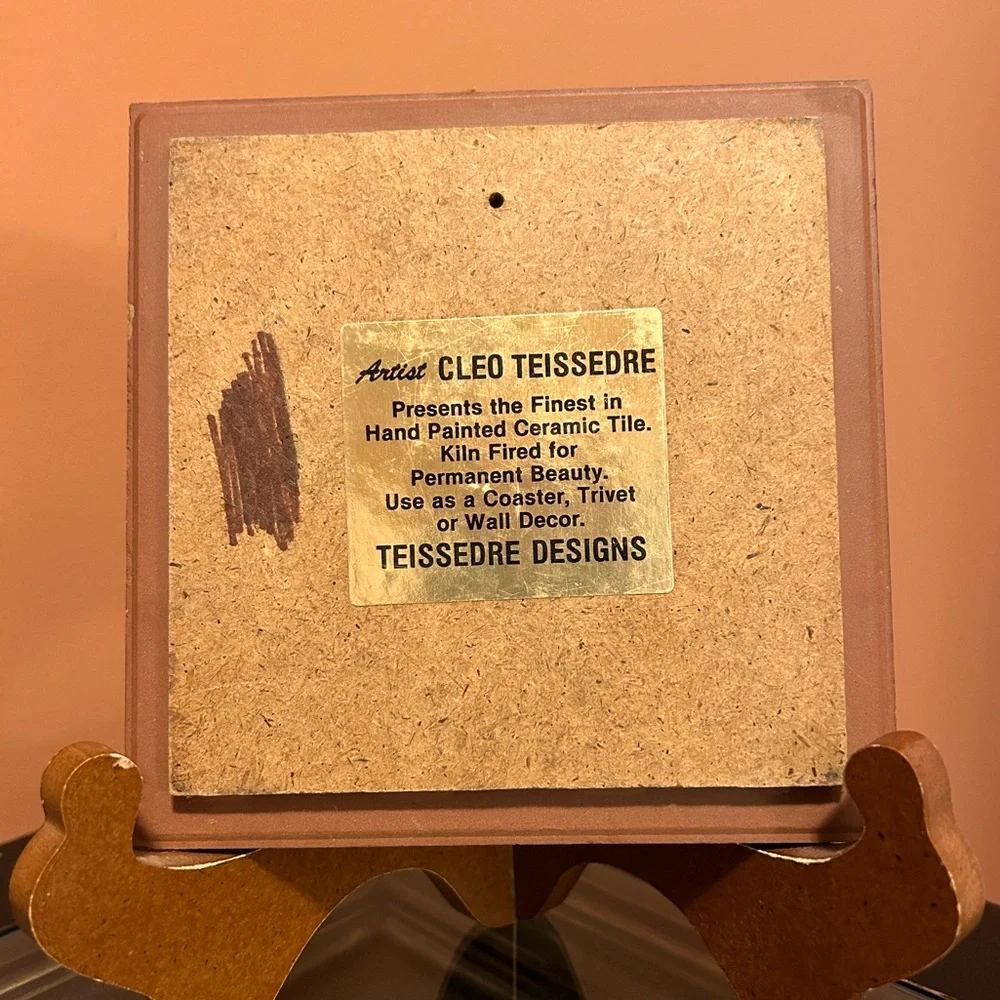 Squirrel Hand Painted Ceramic Tile by Cleo Teissedre from Teissedre Designs - Picture 2 of 7